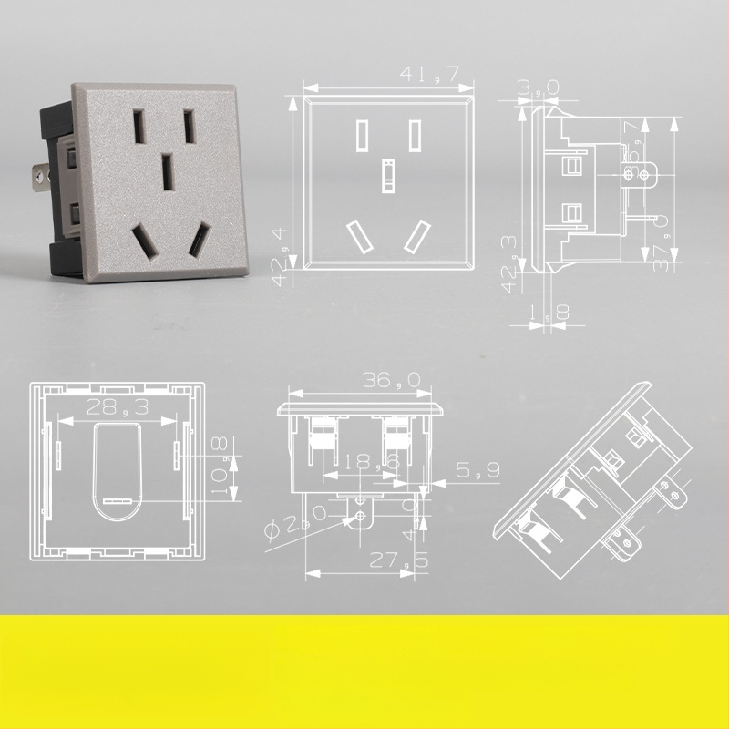 Σύστημα ακολουθίας ισχύος: επιτραπέζιο μοντέλο με πέντε οπές και τρεις οπές, ενσωματωμένη πρίζα AC