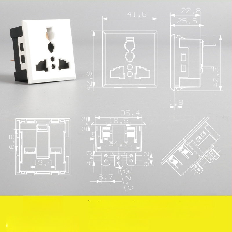 Σύστημα ακολουθίας ισχύος: επιτραπέζιο μοντέλο με πέντε οπές και τρεις οπές, ενσωματωμένη πρίζα AC