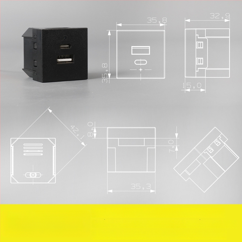 Σύστημα ακολουθίας ισχύος: επιτραπέζιο μοντέλο με πέντε οπές και τρεις οπές, ενσωματωμένη πρίζα AC