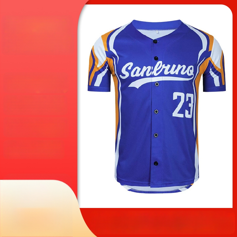 Férfi softball dzseki digitális nyomással, csíkos mintázat, kerek nyakú, bő szabás, fő anyag poliészter 99%