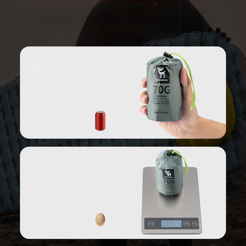 RockBros φουσκωτό μαξιλαράκι λαιμού για εξωτερικούς χώρους – φορητό ταξιδιωτικό μαξιλάρι, ελαφρύ κάμπινγκ μαξιλάρι, 20d νάιλον + επίστρωση TPU, διατίθεται εξατομίκευση