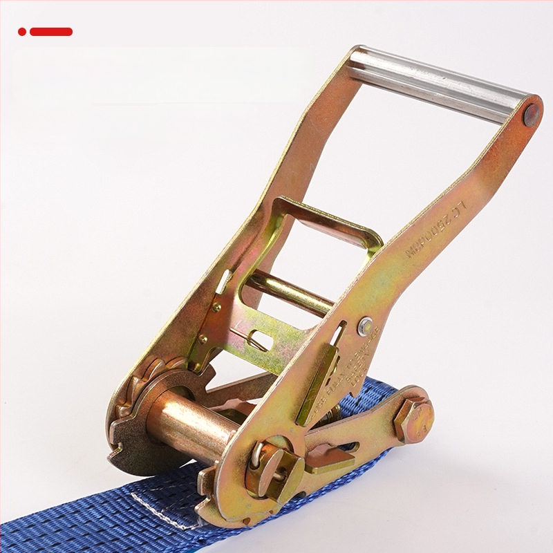 Bandă de prindere din poliester cu cârlige duble, manuală, greu; sarcină utilă 5000 kg; rezistență la rupere 3000 kg; pentru transport și fixare încărcături