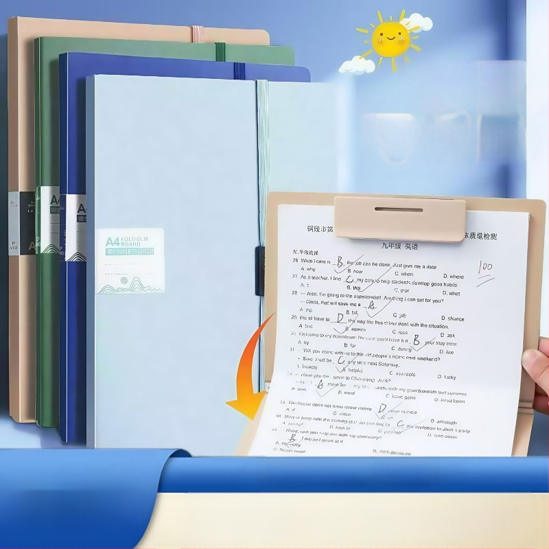 Műanyagból készült, egy klipezzel ellátott dokumentumtartó, függőleges elrendezésű, hátsó szélesség kb. 167 mm