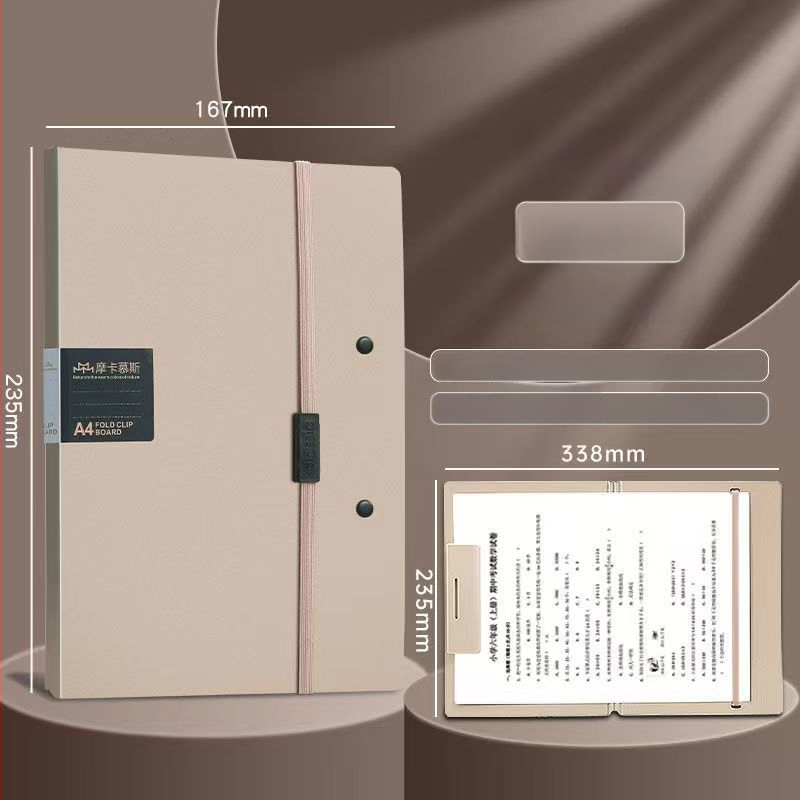 Műanyagból készült, egy klipezzel ellátott dokumentumtartó, függőleges elrendezésű, hátsó szélesség kb. 167 mm