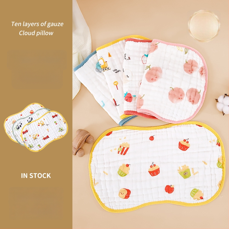 Μωρού Μαξιλάρι – 100% βαμβάκι, αναπνέει, απορροφά τον ιδρώτα, στυλ καρτούν, κατάλληλο για νεογέννητα έως 12 μηνών