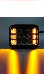 Három oldalú LED munka lámpa autókhoz - 36W, 3000lm, 9-36V, alumínium