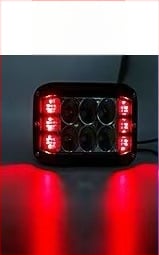 Három oldalú LED munka lámpa autókhoz - 36W, 3000lm, 9-36V, alumínium