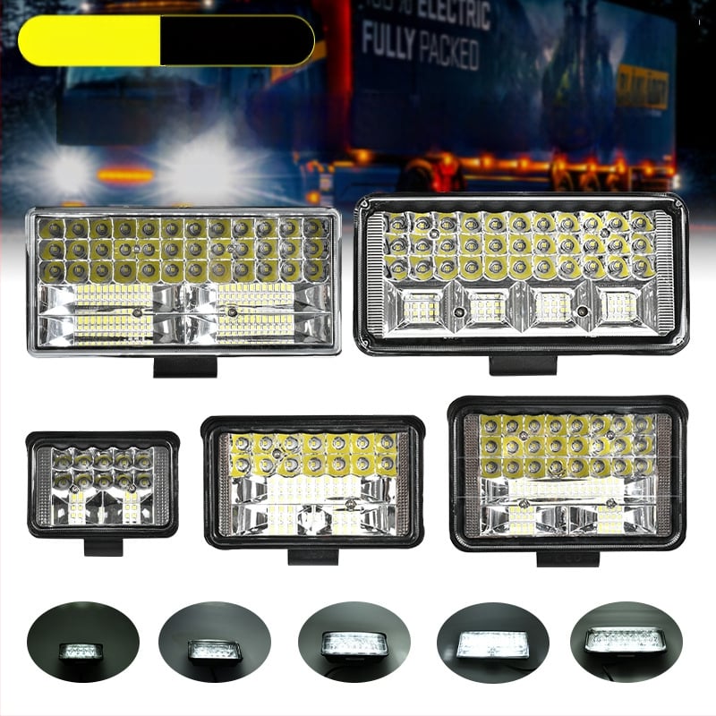 LED széles látószögű munka lámpa teherautók és terepjárók számára, 12/24V, 30W, 15000 lm, 3000K, alumíniumötvözet