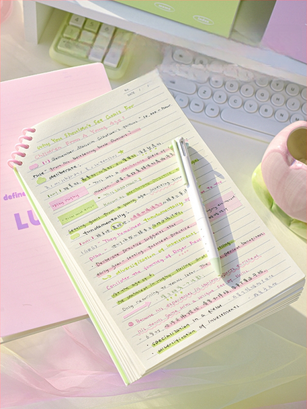 Caiet PP cu colțuri tăiate, foi detașabile, 120 pagini, hârtie 40 g