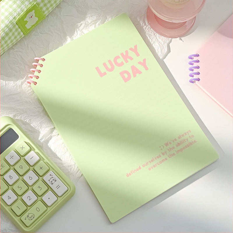 Caiet PP cu colțuri tăiate, foi detașabile, 120 pagini, hârtie 40 g