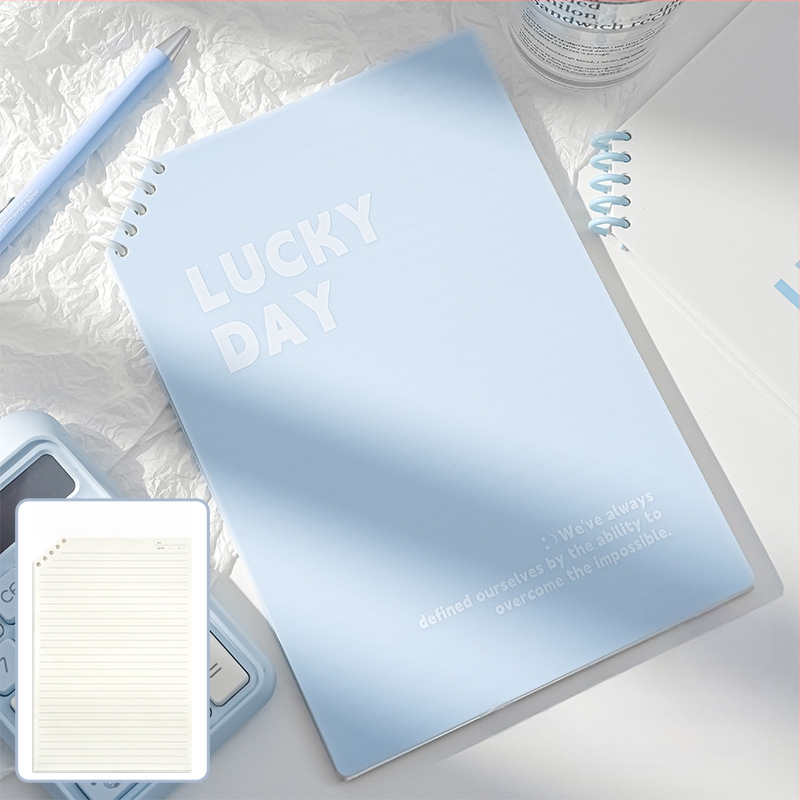 Caiet PP cu colțuri tăiate, foi detașabile, 120 pagini, hârtie 40 g