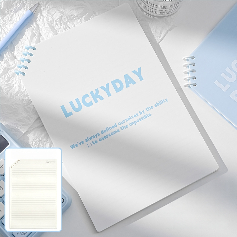 Caiet PP cu colțuri tăiate, foi detașabile, 120 pagini, hârtie 40 g