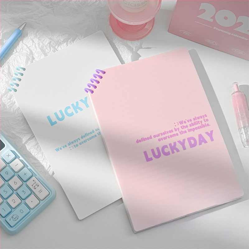 Caiet PP cu colțuri tăiate, foi detașabile, 120 pagini, hârtie 40 g