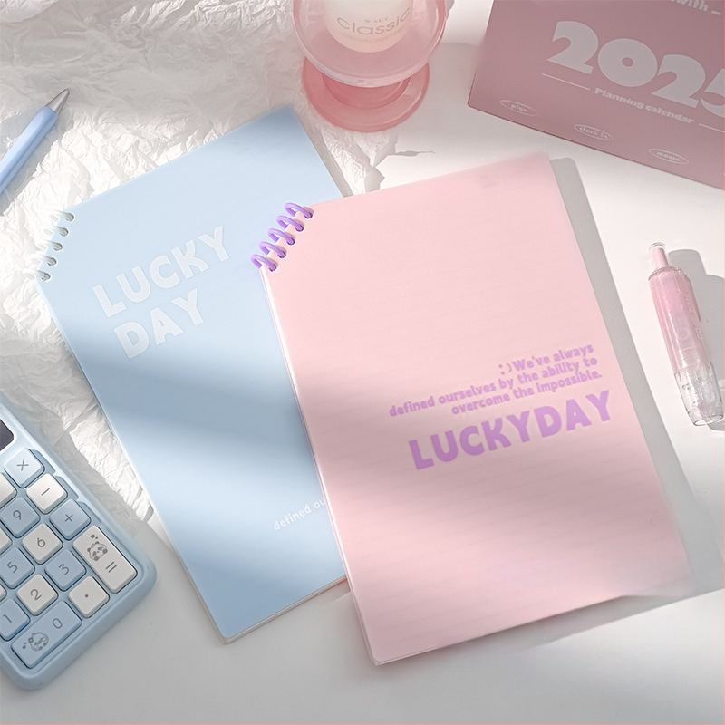 Caiet PP cu colțuri tăiate, foi detașabile, 120 pagini, hârtie 40 g