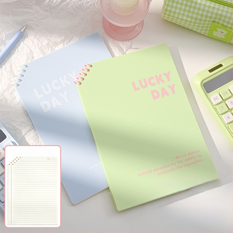 Caiet PP cu colțuri tăiate, foi detașabile, 120 pagini, hârtie 40 g