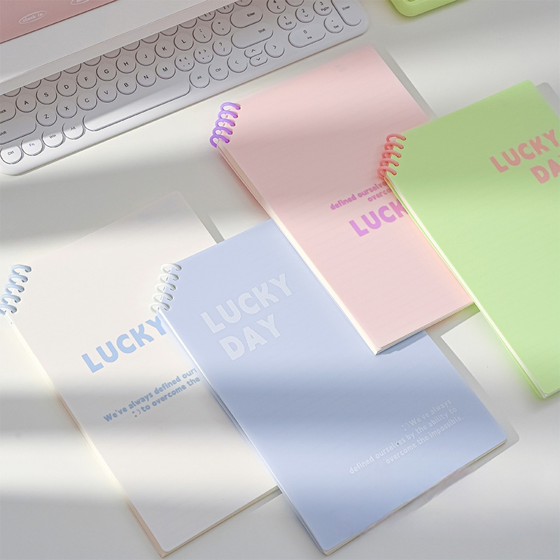 Caiet PP cu colțuri tăiate, foi detașabile, 120 pagini, hârtie 40 g