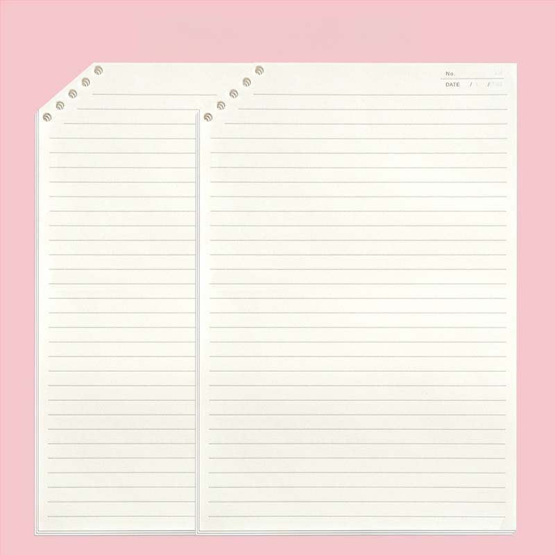 Caiet PP cu colțuri tăiate, foi detașabile, 120 pagini, hârtie 40 g