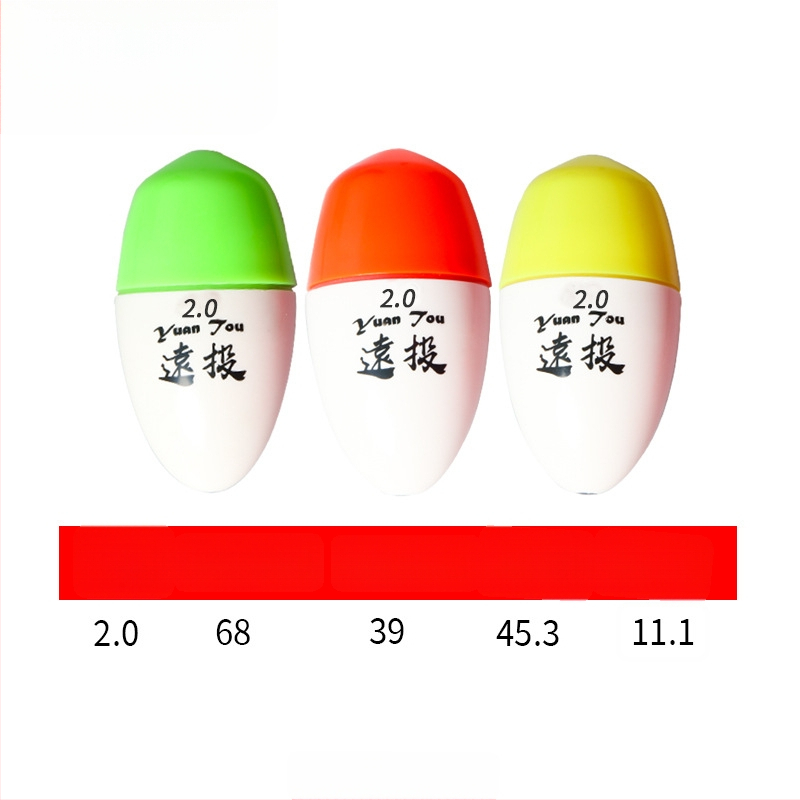 Plutitor de pescuit din plastic pentru aruncări lungi în pescuitul maritim, luminescent