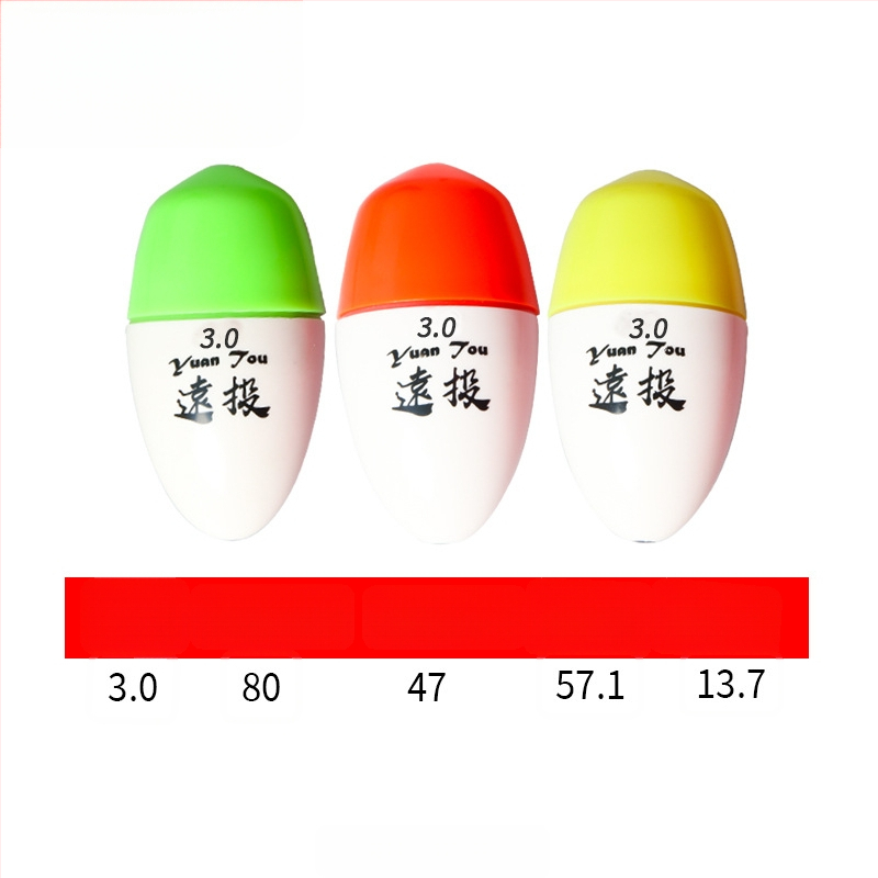 Plutitor de pescuit din plastic pentru aruncări lungi în pescuitul maritim, luminescent