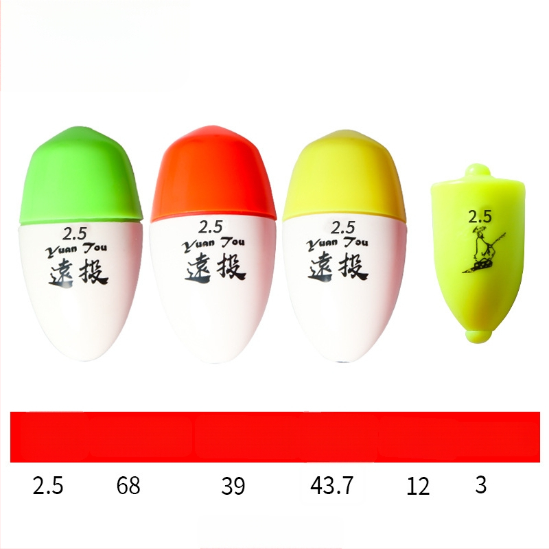 Plutitor de pescuit din plastic pentru aruncări lungi în pescuitul maritim, luminescent