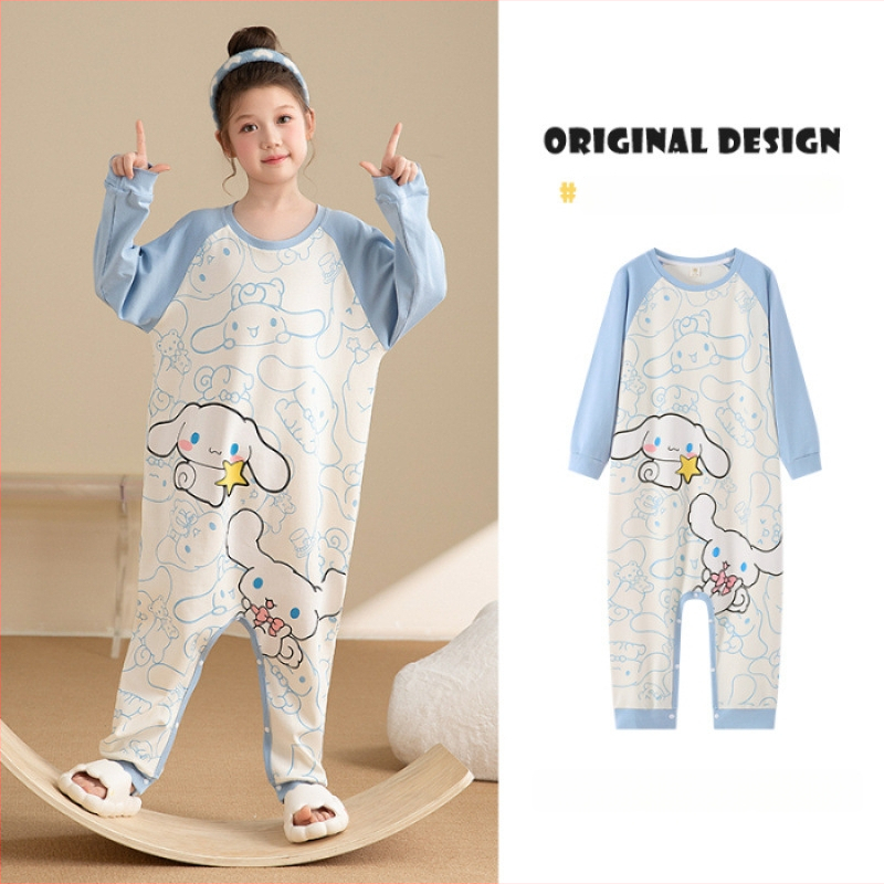 Παιδικό βαμβακερό σετ πυτζάμας με μακριά μανίκια, cartoon σχέδιο, 100% βαμβάκι, για παιδιά 3–8 ετών
