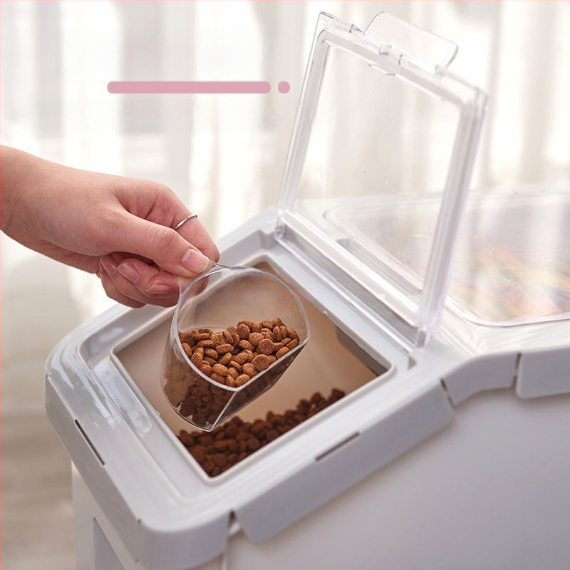 Κοντέινερ αποθήκευσης τροφής γάτας και σκύλων – Μεγάλη χωρητικότητα, σφραγισμένο, ανθεκτικό στην υγρασία, Υλικό: ίνα