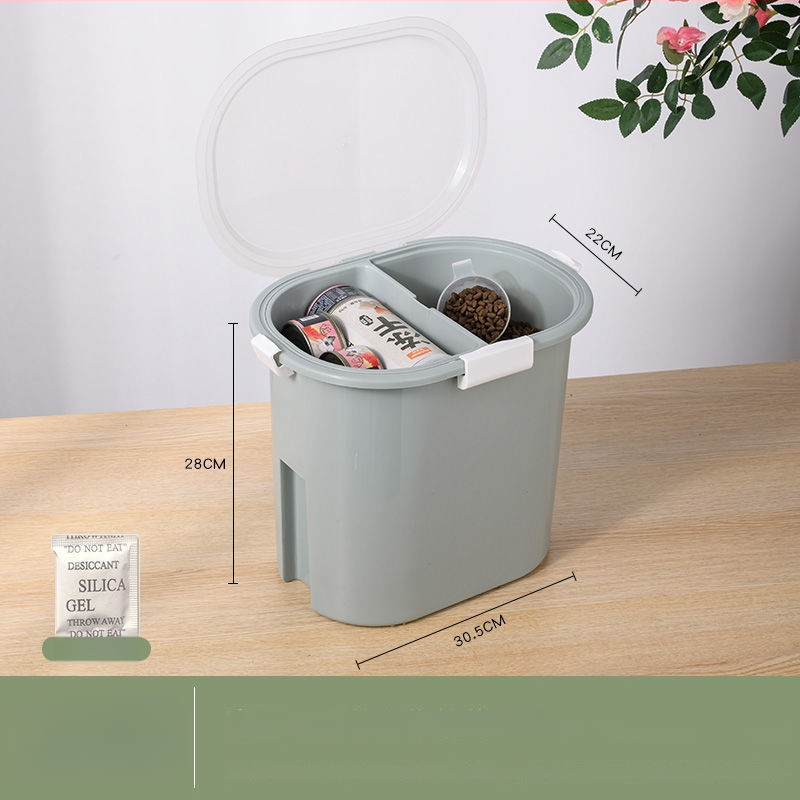 Κοντέινερ αποθήκευσης τροφής γάτας και σκύλων – Μεγάλη χωρητικότητα, σφραγισμένο, ανθεκτικό στην υγρασία, Υλικό: ίνα