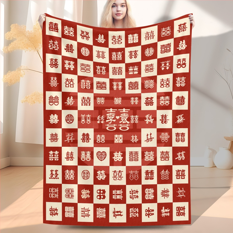 Vastagított flanel takaró, esküvői stílus, 230–300 gsm, testreszabható dizájn