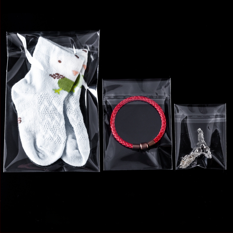 Pungă transparentă de plastic pentru ambalare, autoadezivă, material îngroșat pentru ambalarea cadourilor, imprimare logo, material nou — Qinyun packaging