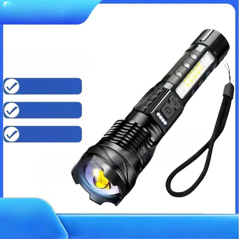 Φακός χειρός A76s, 3,7 V, φωτεινότητα 30, μπαταρία 18650, εμβέλεια 500 m