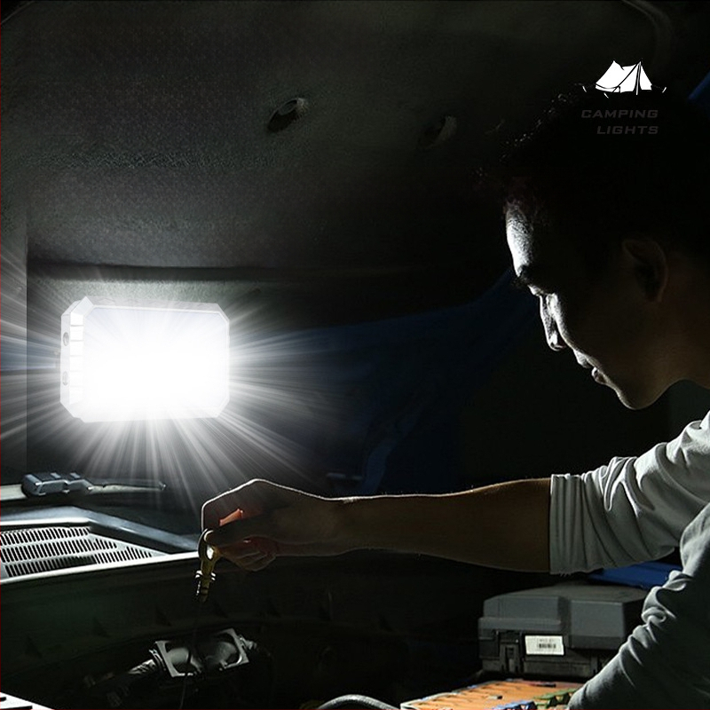 LED φως εργασίας για κάμπινγκ με ασύρματη φόρτιση, μαγνητικό φορητό φωτιστικό υψηλής φωτεινότητας, 5W, μπαταρία 3.7V