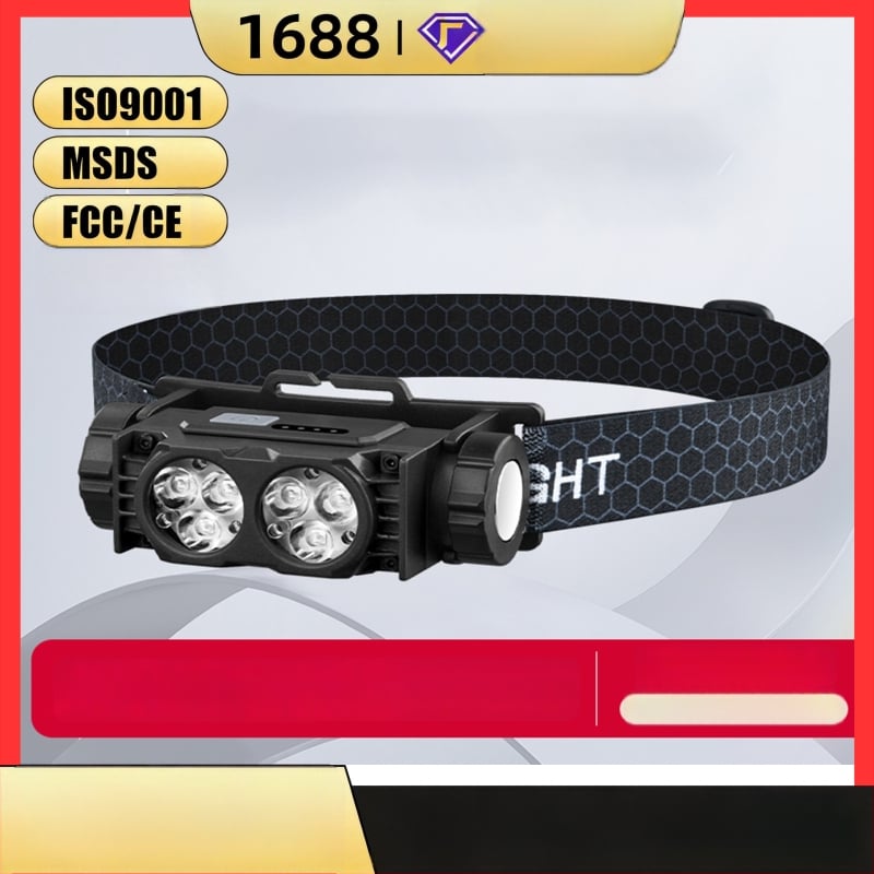 Челна лампа с магнитно закрепване за къмпинг и нощен риболов, LED светлина, вградена батерия 1200 мАч, мощност 10 W, обхват 100–200 м, водоустойчива