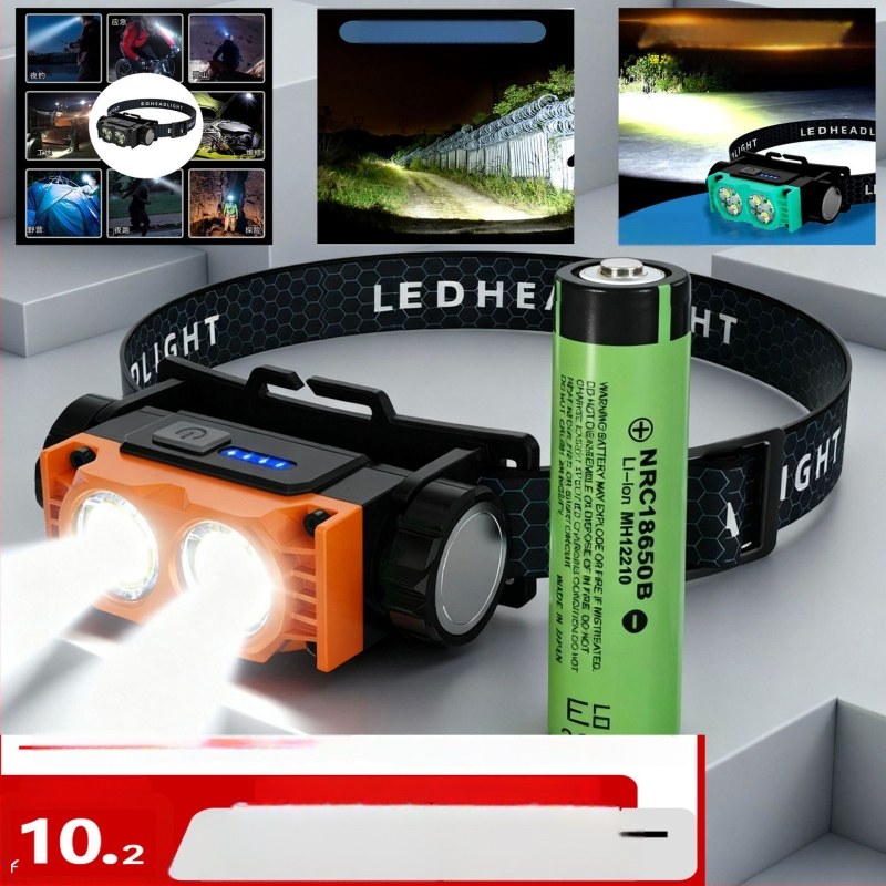 Челна лампа с магнитно закрепване за къмпинг и нощен риболов, LED светлина, вградена батерия 1200 мАч, мощност 10 W, обхват 100–200 м, водоустойчива