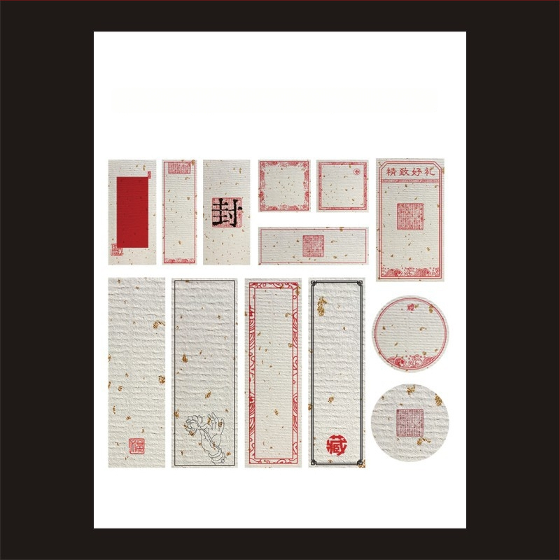 Σετ λευκών ετικετών για χειρόγραφη σημείωση – αυτοκόλλητες ετικέτες από επικαλυμμένο χαρτί, ποικιλία διαστάσεων, προσαρμόσιμες