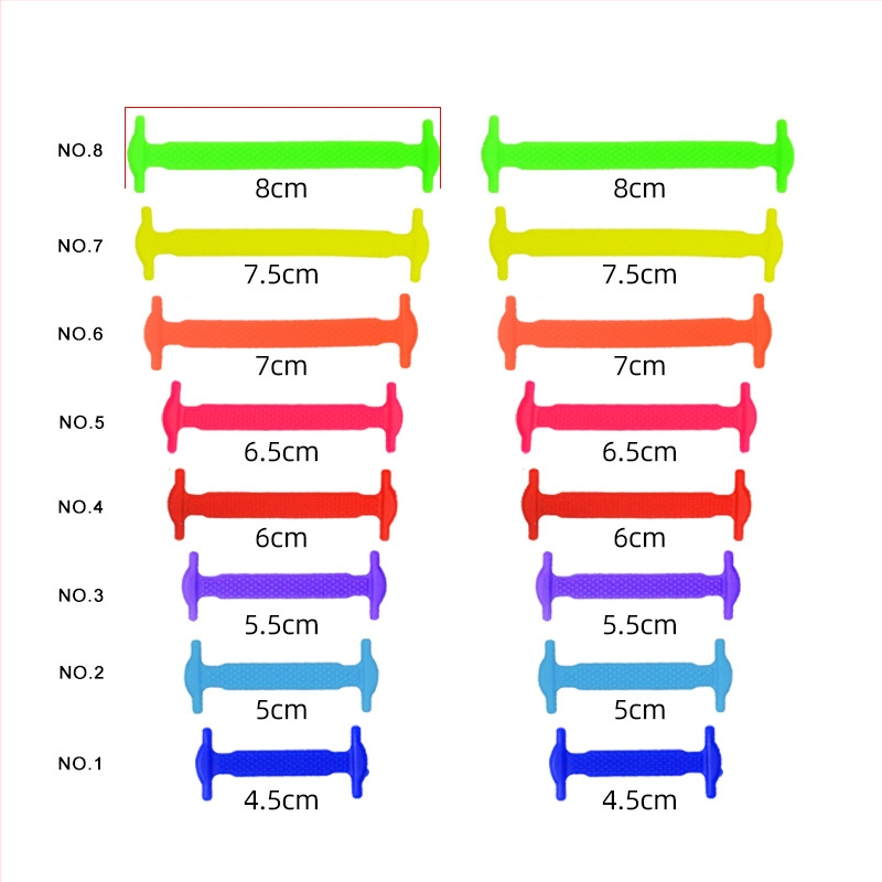 Σιλικονούχα κορδόνια για παπούτσια, τύπος I, χωρίς δέσιμο, πλάτος 0,8 εκ, μήκος 7 εκ, κατάλληλα για sneakers, δερμάτινα παπούτσια, μποτάκια, casual