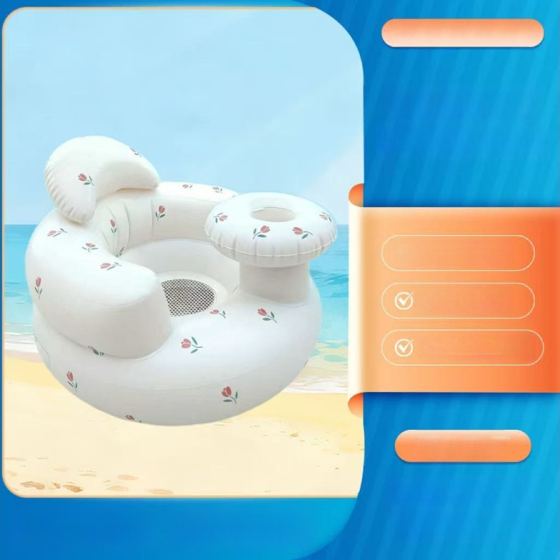 Μωρό φουσκωτό διπλωτό καρεκλάκι φαγητού, προστασία από ανατροπή, PVC υλικό, Happy child (PVC · Μάρκα: Happy child · Οικιακή χρήση · Φουσκωτό · Διπλώνεται)