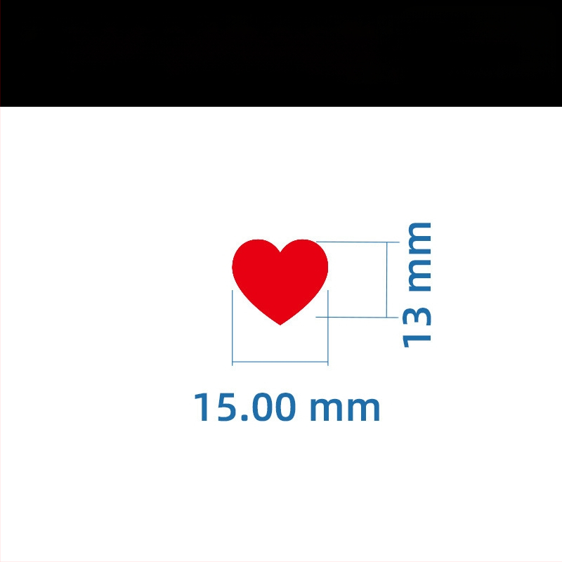 Цветен ръкописен етикет с голямо сърце – карикатурен самозалепващ етикет за имена, Wright Riley, материал: покрита хартия със лепило, персонализируем, подходящ за подарък