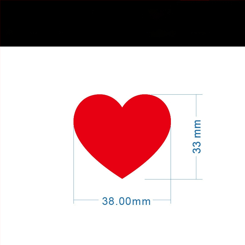 Цветен ръкописен етикет с голямо сърце – карикатурен самозалепващ етикет за имена, Wright Riley, материал: покрита хартия със лепило, персонализируем, подходящ за подарък