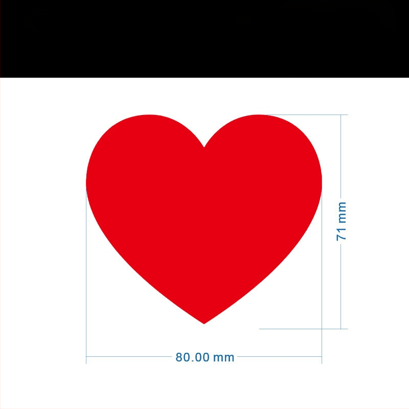 Цветен ръкописен етикет с голямо сърце – карикатурен самозалепващ етикет за имена, Wright Riley, материал: покрита хартия със лепило, персонализируем, подходящ за подарък