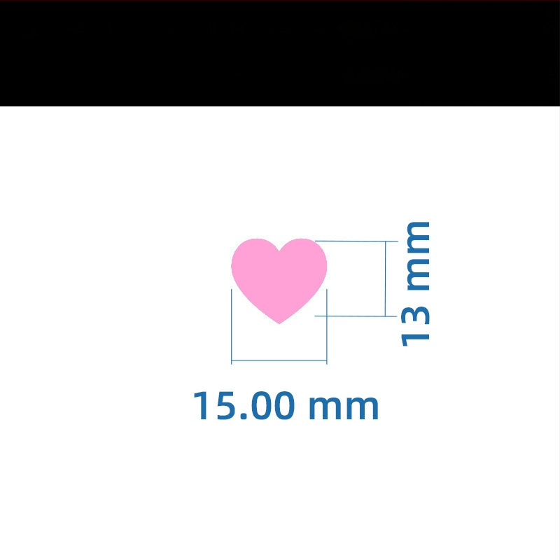 Цветен ръкописен етикет с голямо сърце – карикатурен самозалепващ етикет за имена, Wright Riley, материал: покрита хартия със лепило, персонализируем, подходящ за подарък