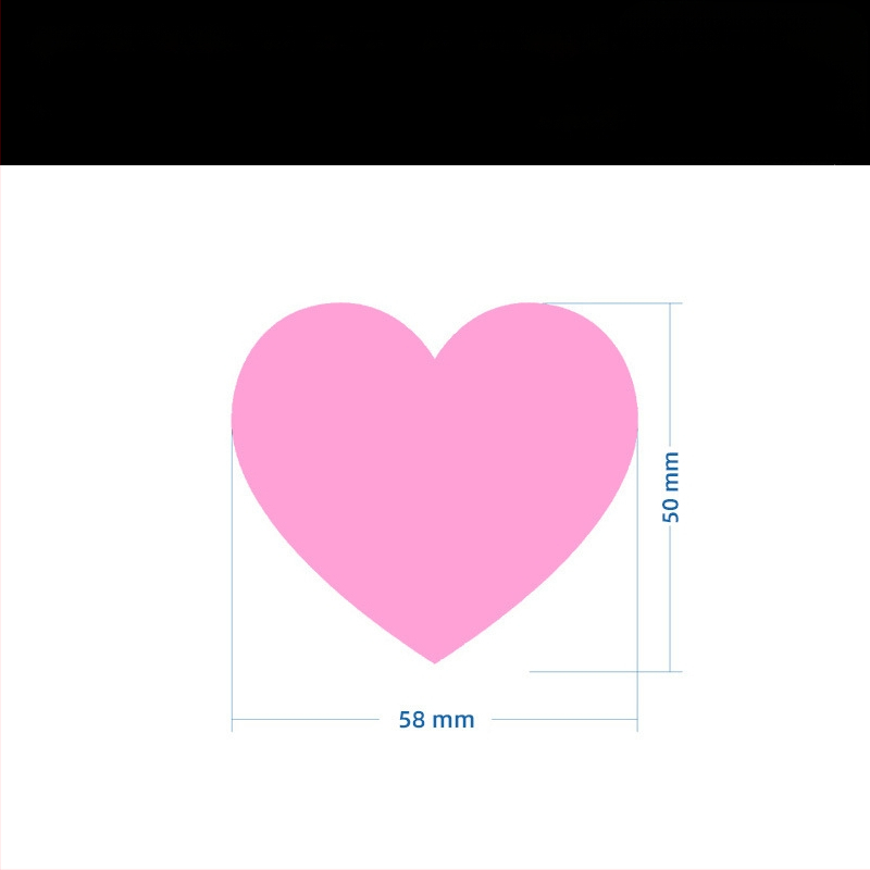 Цветен ръкописен етикет с голямо сърце – карикатурен самозалепващ етикет за имена, Wright Riley, материал: покрита хартия със лепило, персонализируем, подходящ за подарък