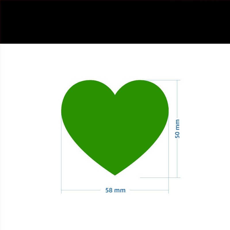Цветен ръкописен етикет с голямо сърце – карикатурен самозалепващ етикет за имена, Wright Riley, материал: покрита хартия със лепило, персонализируем, подходящ за подарък