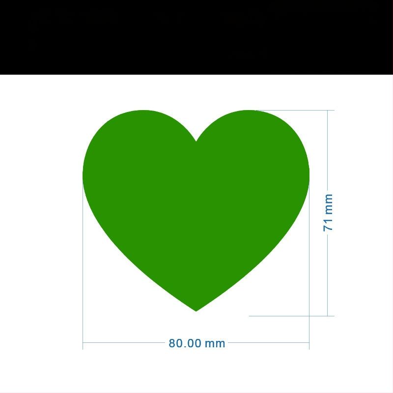 Цветен ръкописен етикет с голямо сърце – карикатурен самозалепващ етикет за имена, Wright Riley, материал: покрита хартия със лепило, персонализируем, подходящ за подарък