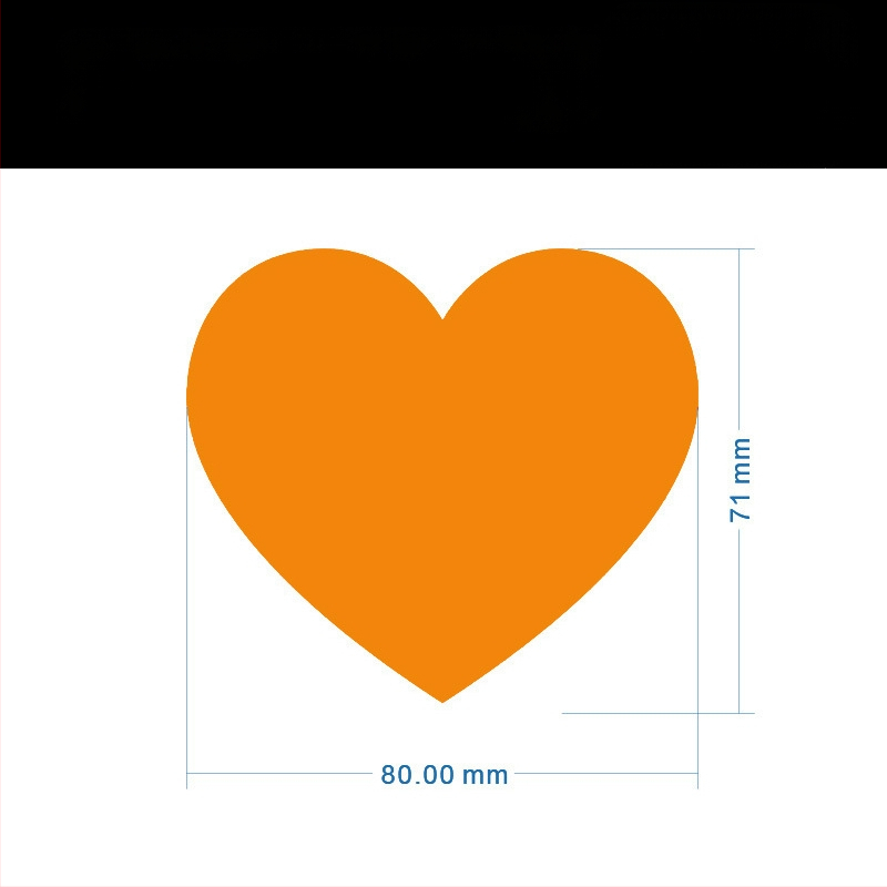 Цветен ръкописен етикет с голямо сърце – карикатурен самозалепващ етикет за имена, Wright Riley, материал: покрита хартия със лепило, персонализируем, подходящ за подарък