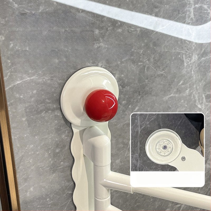 Suport de prosoape cu ventuză, rotativ, pentru baie – corp din fier, montaj fără găuri, fără urme