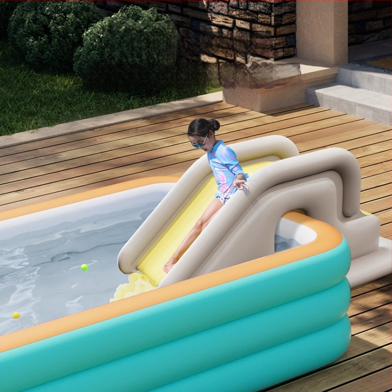 Φουσκωτή τσουλήθρα πισίνας – Αντιανατροπή, PVC, μάρκα Mumu Fish, μοντέλο Inflatable Slide, κατάλληλη για διασκέδαση σε χώρο και αθλήματα κολύμβησης