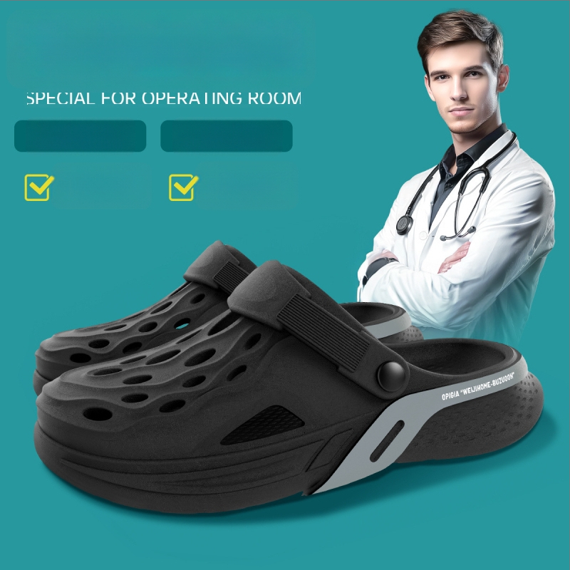 Мъжки EVA сандали, корейски стил за открито ползване, EVA горна част, EVA подметка и EVA стелка, плосък ток