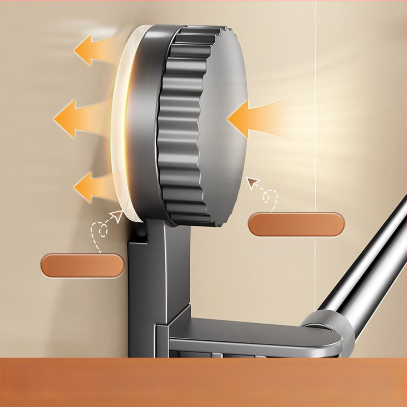 Cuier de prosoape cu ventuză pentru baie, telescopic, montaj fără găuri, materiale: plastic și oțel inoxidabil (Rupai)