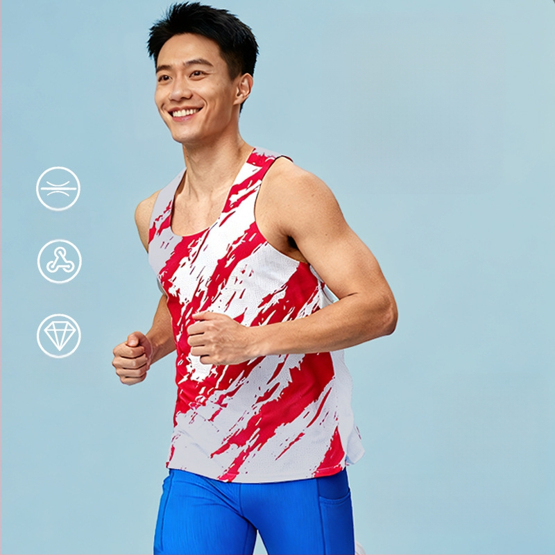 Unisex γιλέκο μαραθωνίου για τρέξιμο με γρήγορο στέγνωμα, ύφασμα από 90% πολυεστέρα και συνθετικές ίνες, διαπνέον, χωρίς ραφές με κολλητή ταινία, κατάλληλο για όλες τις εποχές