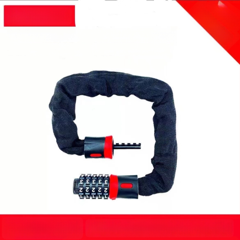 Lánc zár 4 számjegyű jelszóval motorkerékpárokhoz, elektromos kerékpárokhoz és kerékpárokhoz — testreszabható, modern minimalist stílus